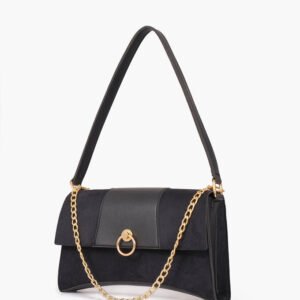 Black Suede Envelope Bag