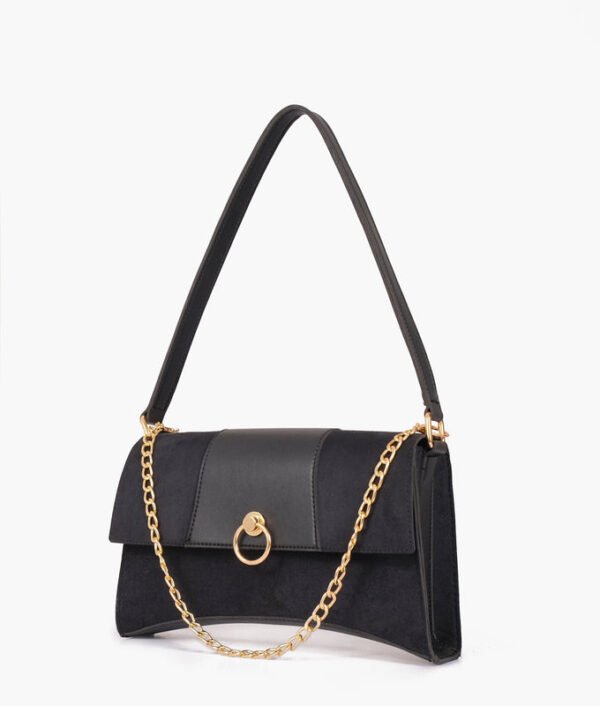Black Suede Envelope Bag
