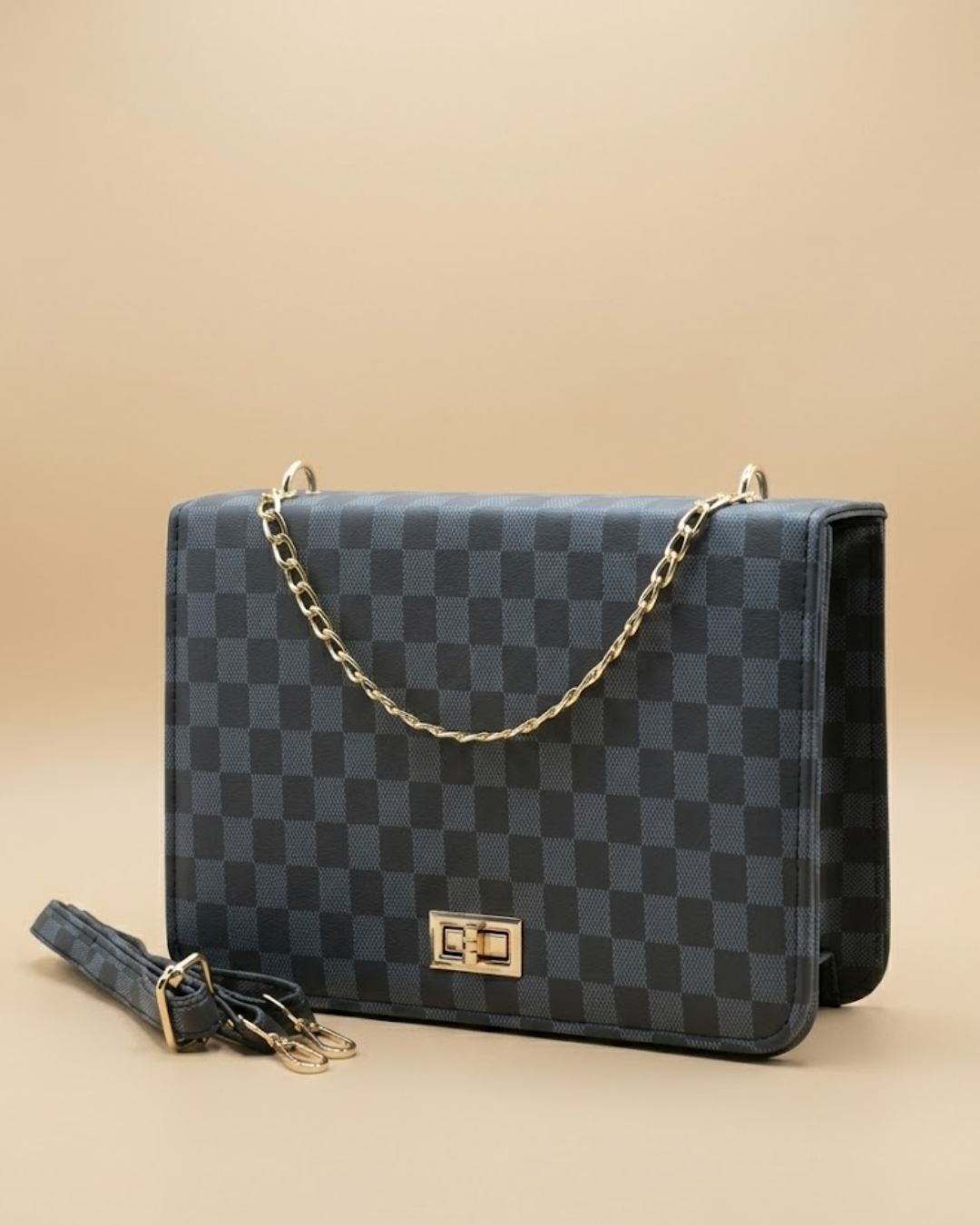 Luxury Grid Chain Bag – Black — HERPURS