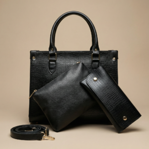 Classic Hobo Handbag – Black