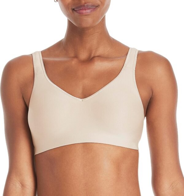 Everyday Lightly Lined Wireless Bra — front view, alternate angle, nude