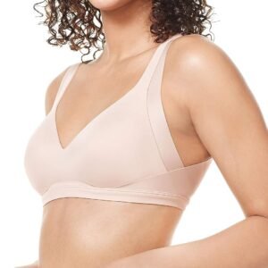 Everyday Lightly Lined Wireless Bra — front view, nude