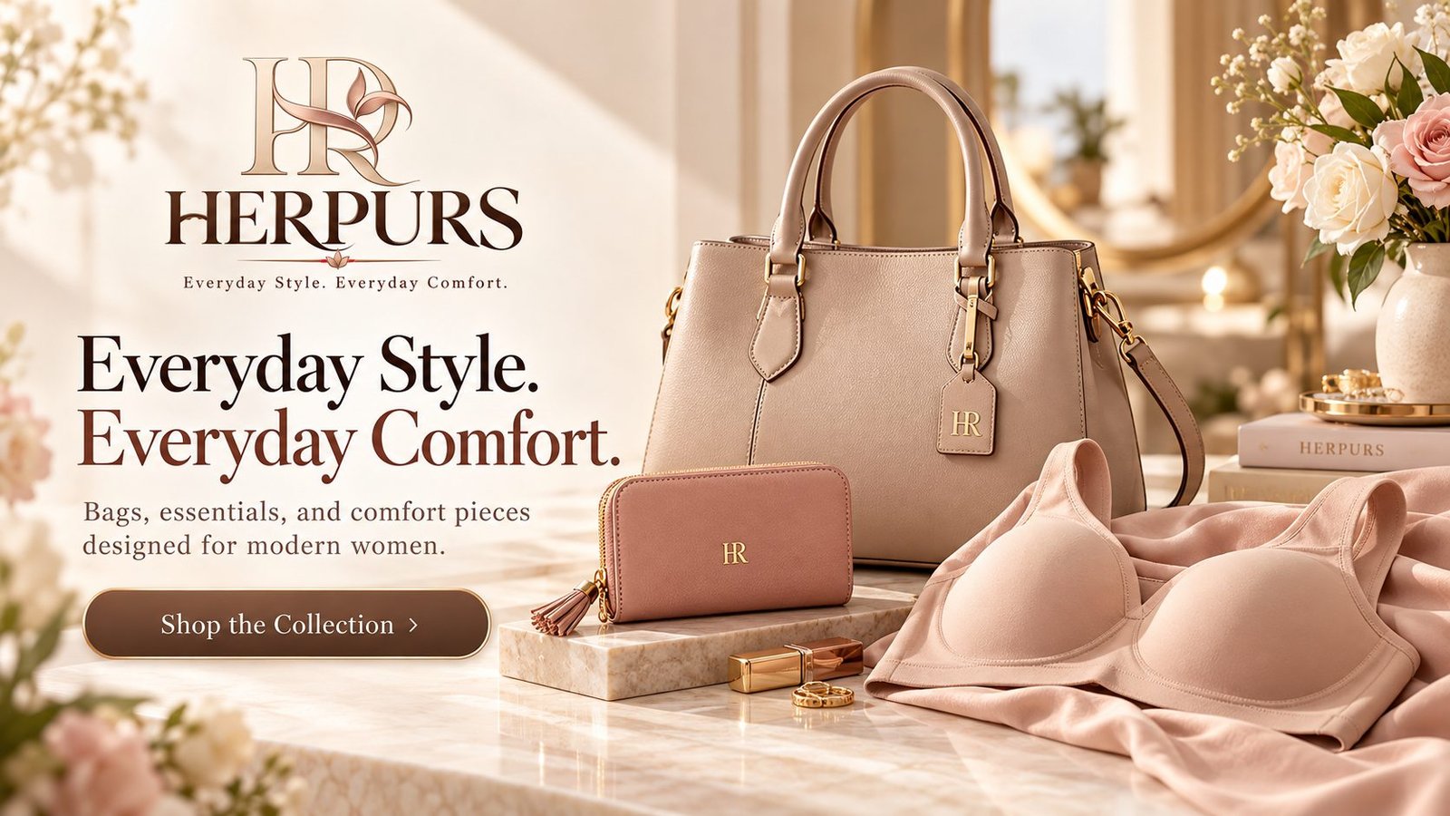 HERPURS — Everyday Style. Everyday Comfort. Bags, essentials, and comfort pieces for modern women.